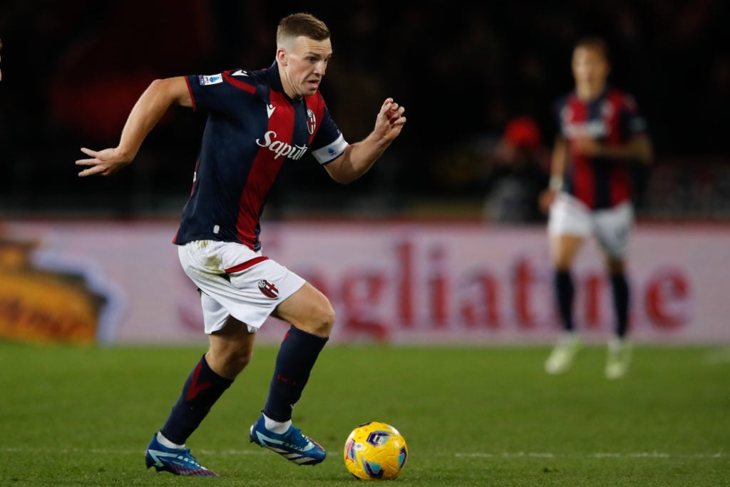 Lewis Ferguson of Bologna during the Serie A TIM match between Bologna FC and SS Lazio at Stadio Renato Dall'Ara on November 03, 2023 in Bologna, I...