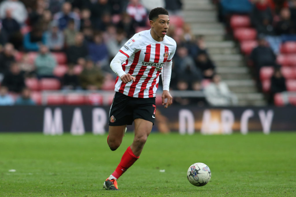 Jobe Bellingham is playing for Sunderland in the Sky Bet Championship match against Queens Park Rangers at the Stadium Of Light in Sunderland, on M...