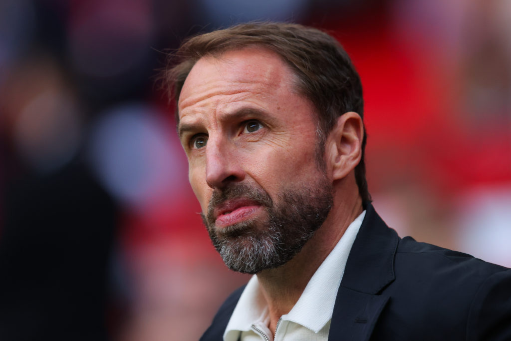 Gareth Southgate, manager of England, during the international friendly match between England and Iceland at Wembley Stadium on June 07, 2024 in Lo...