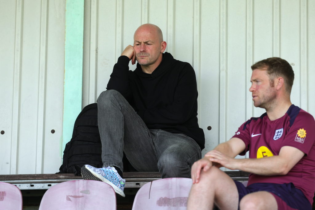 Zagreb , Croatia - 11 June 2024; England U21 head coach Lee Carsley before the international friendly match between England U20 and Republic of Ire...