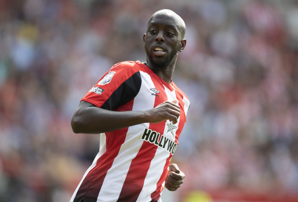 Yoane Wissa of Brentford during the Premier League match between Brentford FC and Crystal Palace FC at Gtech Community Stadium on August 18, 2024 i...