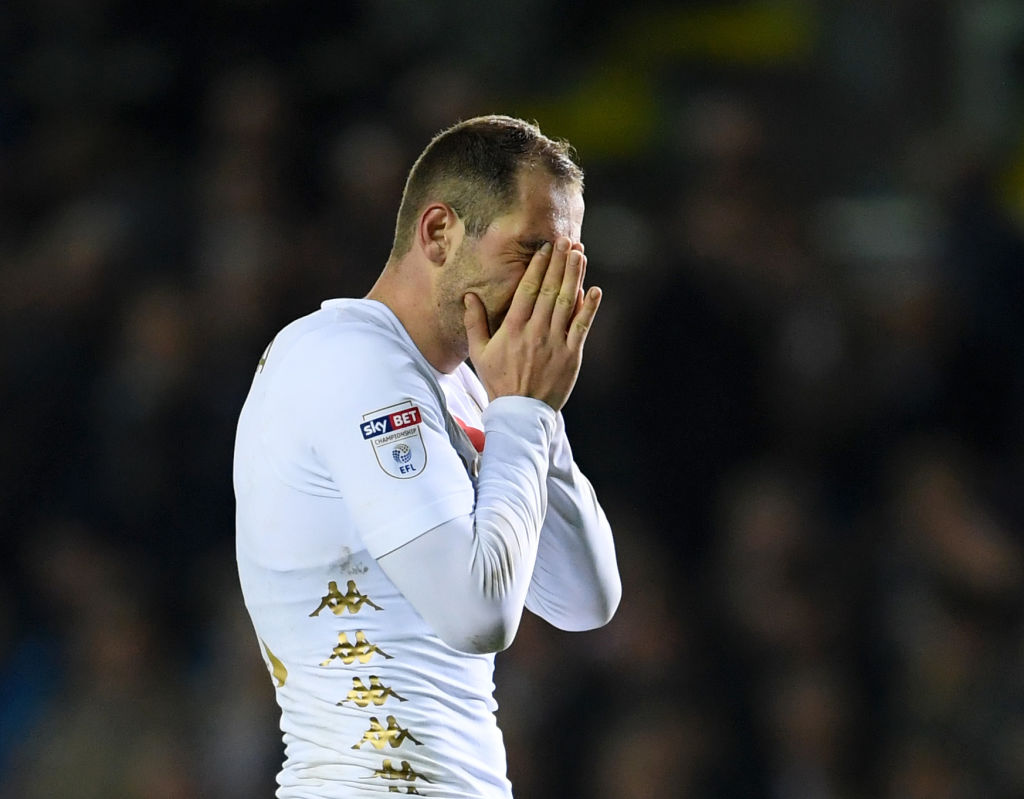 during the Sky Bet Championship match between Leeds United and Derby County at Elland Road on October 31, 2017 in Leeds, England.