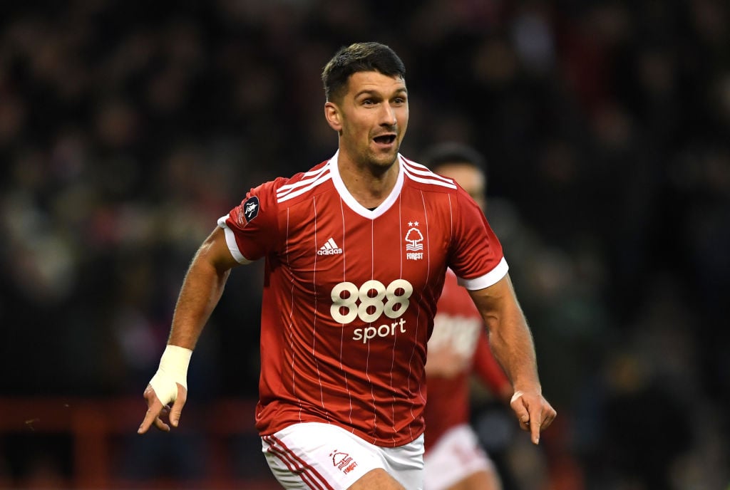  during The Emirates FA Cup Third Round match between Nottingham Forest and Arsenal at City Ground on January 7, 2018 in Nottingham, England.