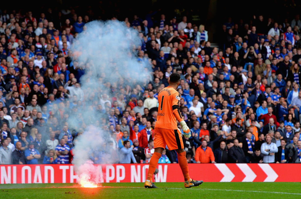  during the Ladbrokes Scottish Premiership match between Rangers and Celtic at Ibrox Stadium on September 23, 2017 in Glasgow, Scotland.