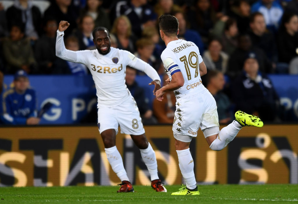  during the Caraboa Cup Fourth Round match between Leicester City and Leeds United at The King Power Stadium on October 24, 2017 in Leicester, Engl...