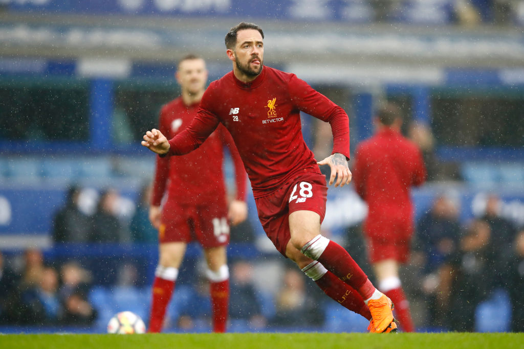  during the Premier League match between Everton and Liverpool at Goodison Park on April 7, 2018 in Liverpool, England.