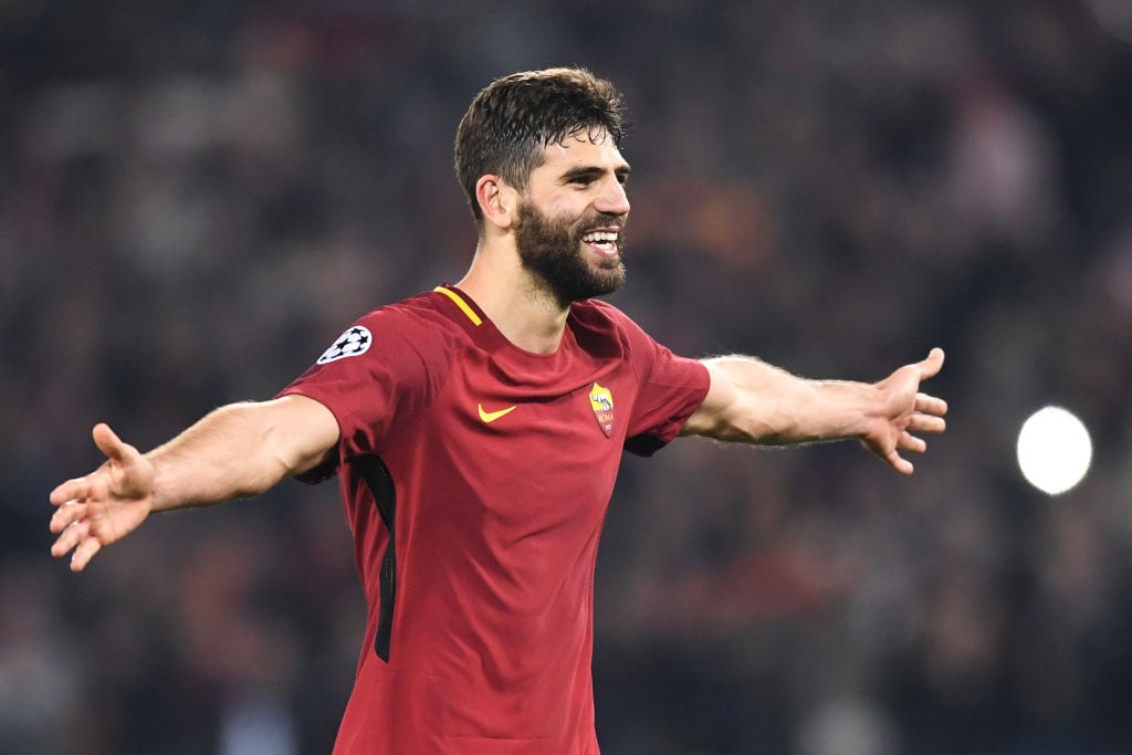  UEFA Champions League Quarter Final Second Leg match between AS Roma and FC Barcelona at Stadio Olimpico on April 10, 2018 in Rome, Italy.