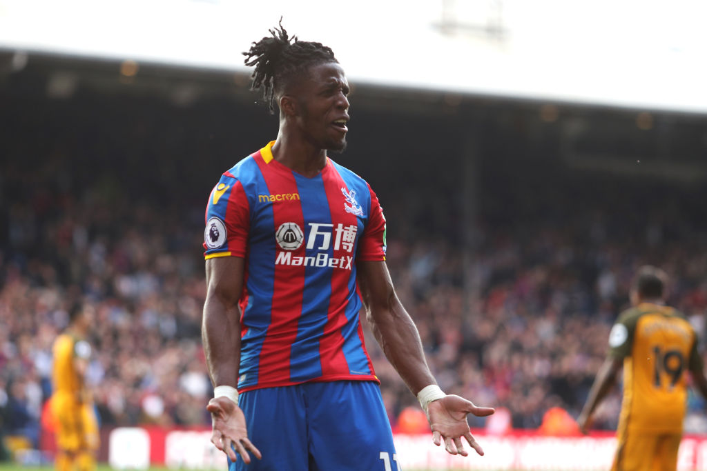  during the Premier League match between Crystal Palace and Brighton and Hove Albion at Selhurst Park on April 14, 2018 in London, England.