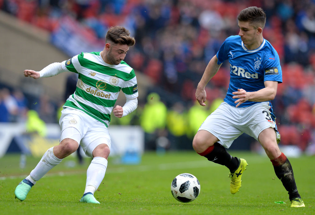  during the Scottish Cup Semi Final match between Rangers and Celtic at Hampden Park on April 15, 2018 in Glasgow, Scotland.