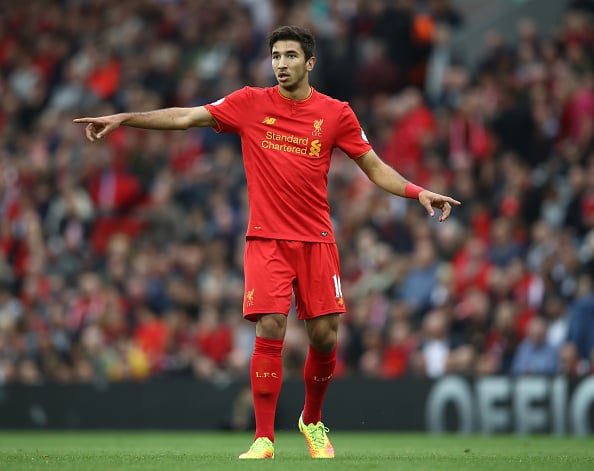 during the Premier League match between Liverpool and Hull City at Anfield on September 24, 2016 in Liverpool, England.