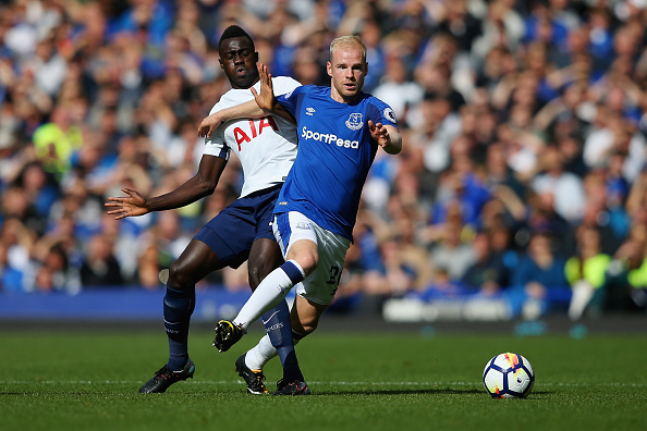 during the Premier League match between Everton and Tottenham Hotspur at Goodison Park on September 9, 2017 in Liverpool, England.