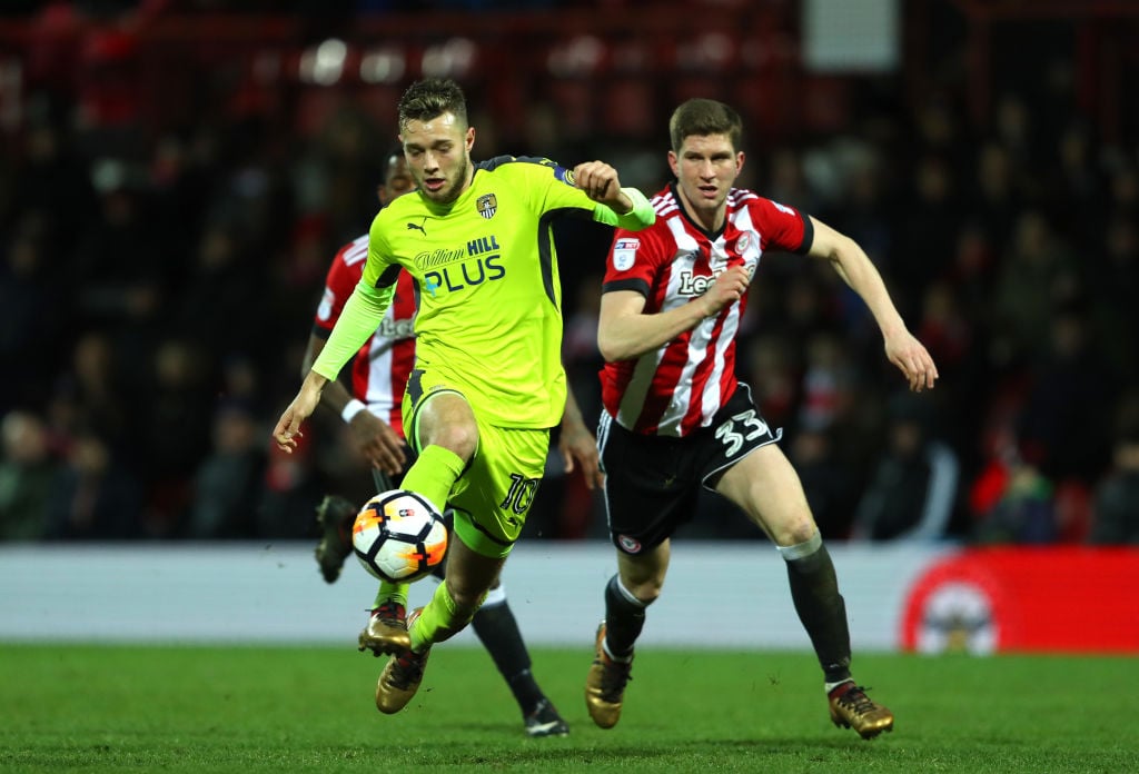 during the The Emirates FA Cup Third Round match between Brentford and Notts Country at Griffin Park on January 6, 2018 in Brentford, England.