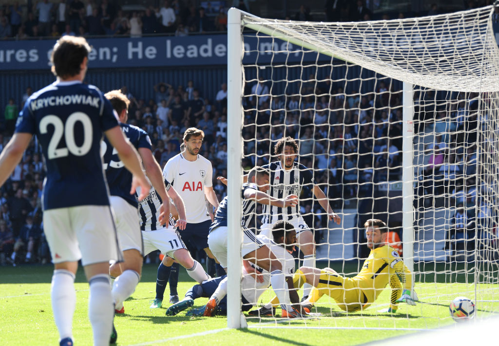  during the Premier League match between West Bromwich Albion and Tottenham Hotspur at The Hawthorns on May 5, 2018 in West Bromwich, England.