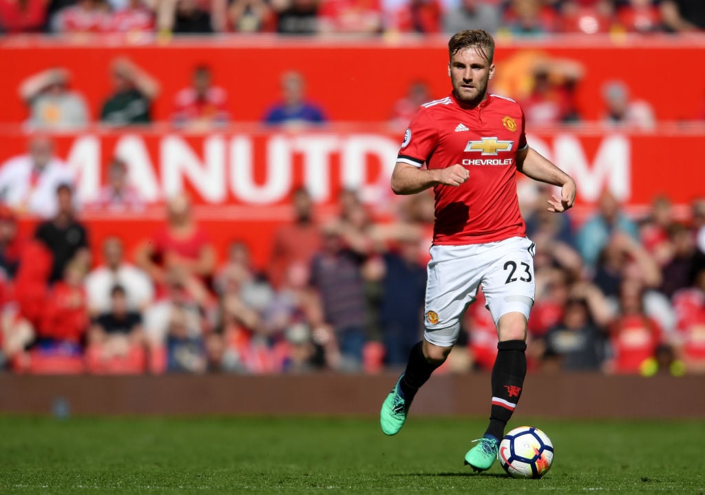 during the Premier League match between Manchester United and Watford at Old Trafford on May 13, 2018 in Manchester, England.