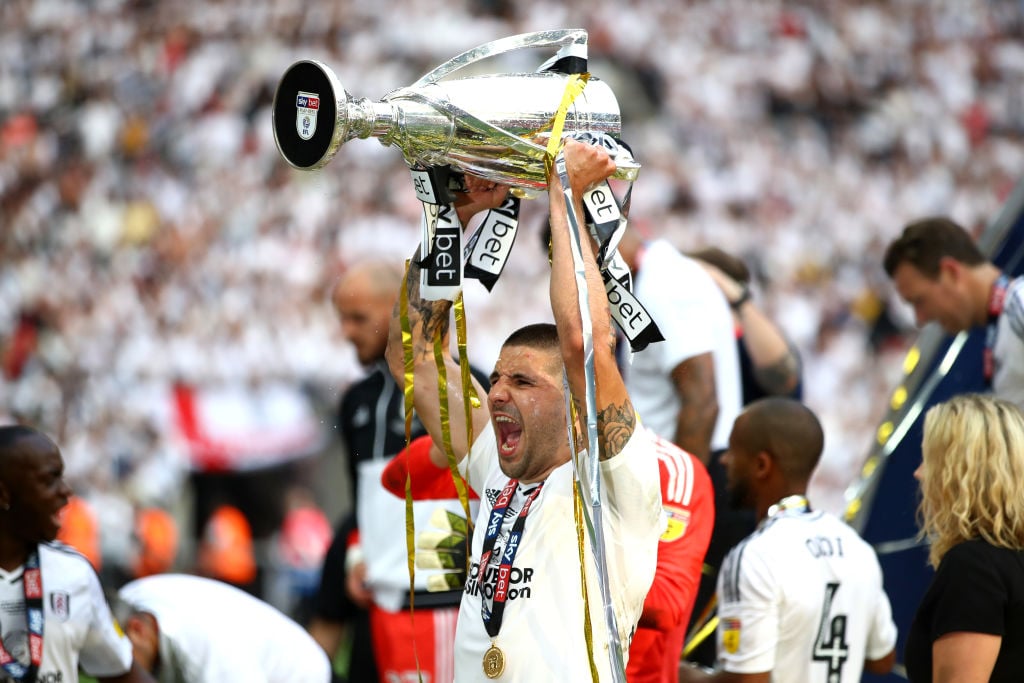  during the Sky Bet Championship Play Off Final between Aston Villa and  Fulham at Wembley Stadium on May 26, 2018 in London, England.