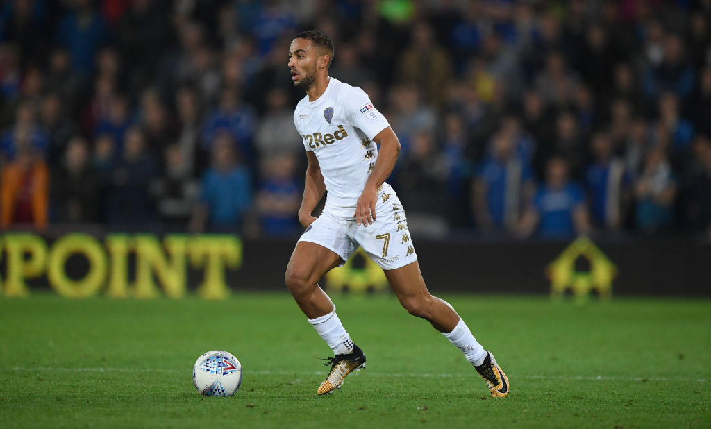 during the Sky Bet Championship match between Cardiff City and Leeds United at Cardiff City Stadium on September 26, 2017 in Cardiff, Wales.
