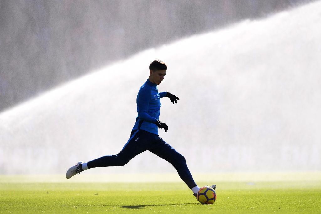  during the Premier League match between Crystal Palace and Tottenham Hotspur at Selhurst Park on February 25, 2018 in London, England.