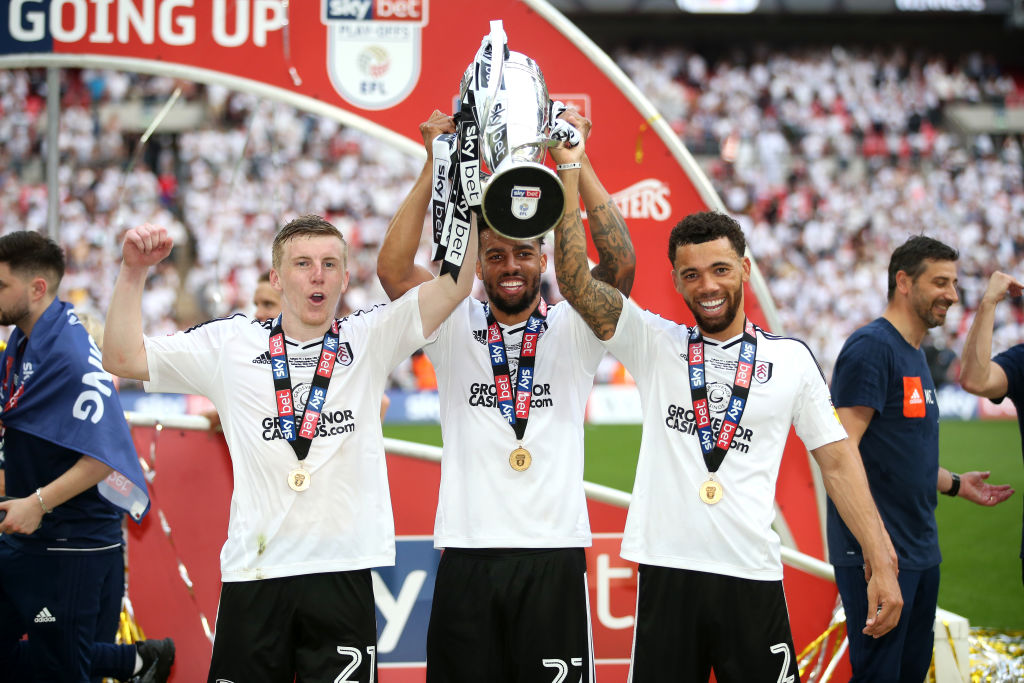  during the Sky Bet Championship Play Off Final between Aston Villa and  Fulham at Wembley Stadium on May 26, 2018 in London, England.