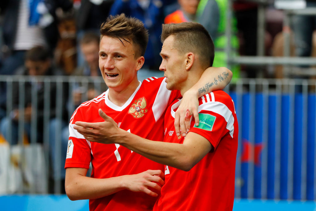  during the 2018 FIFA World Cup Russia Group A match between Russia and Saudi Arabia at Luzhniki Stadium on June 14, 2018 in Moscow, Russia.