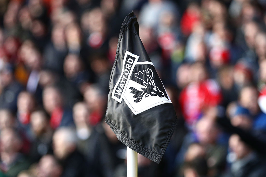 during the Premier League match between Watford and Middlesbrough at Vicarage Road on January 14, 2017 in Watford, England.