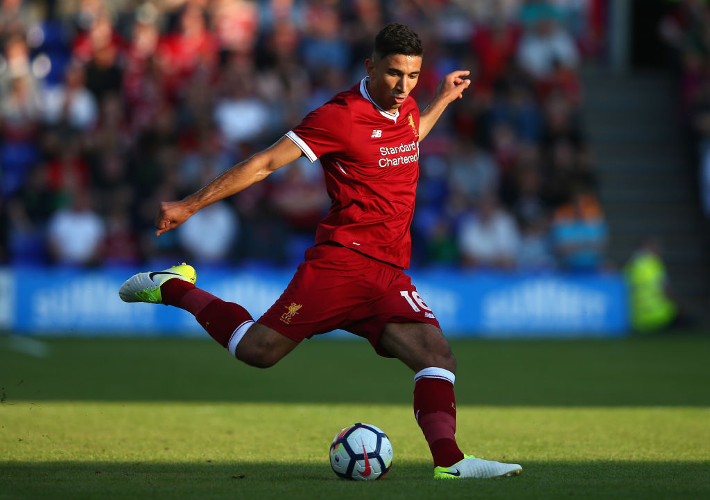 of Liverpool of Tranmere Rovers during a pre-season friendly match between Tranmere Rovers and Liverpool at Prenton Park on July 12, 2017 in Birken...