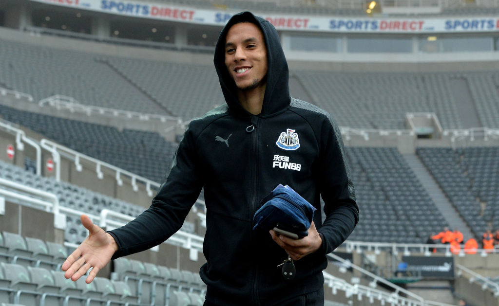  during the Premier League match between Newcastle United and Southampton at St. James Park on March 10, 2018 in Newcastle upon Tyne, England.