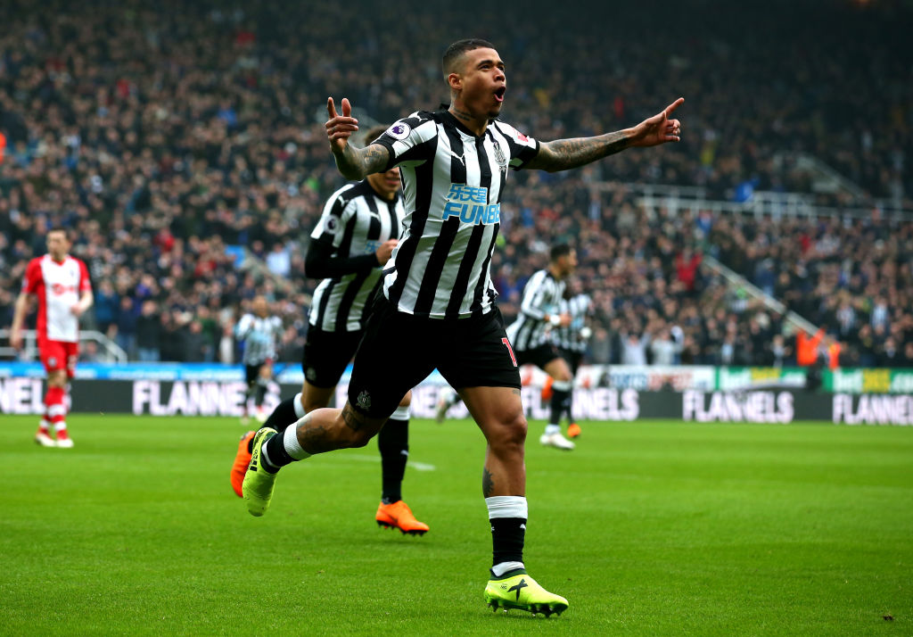  during the Premier League match between Newcastle United and Southampton at St. James Park on March 10, 2018 in Newcastle upon Tyne, England.
