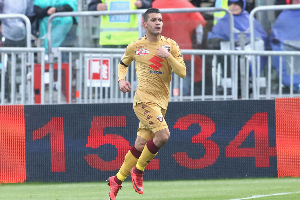 during the serie A match between Cagliari Calcio and Torino FC at Stadio Sant'Elia on March 31, 2018 in Cagliari, Italy.