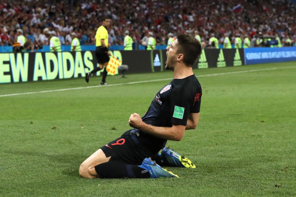  during the 2018 FIFA World Cup Russia Quarter Final match between Russia and Croatia at Fisht Stadium on July 7, 2018 in Sochi, Russia.