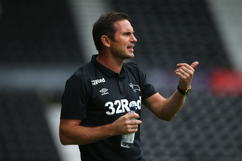 of Derby County of Wolverhampton Wanderers during a pre-season friendly match between Derby County and Wolverhampton Wanderers at Pride Park on Jul...