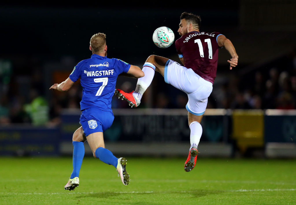  during the Carabao Cup Second Round match between AFC Wimbledon and West Ham United at The Cherry Red Records Stadium on August 28, 2018 in Kingst...