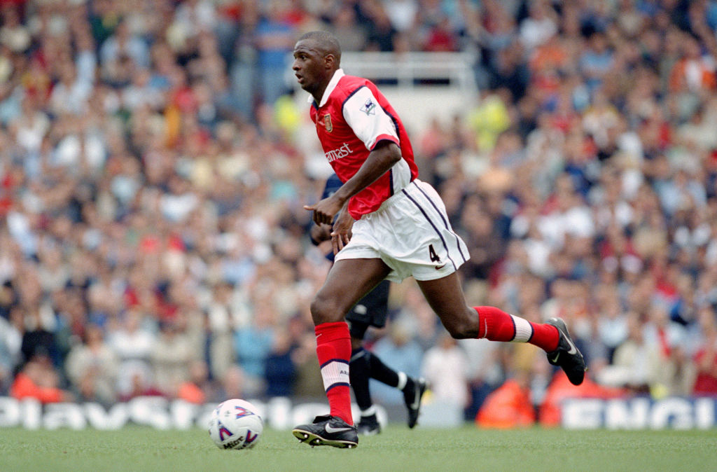 22 August 1999 - Premiership Football - Arsenal v Manchester United - Patrick Vieira of Arsenal - (photo by Mark Leech/Offside/Getty Images)