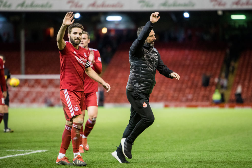 Derek McInnes with Aberdeen
