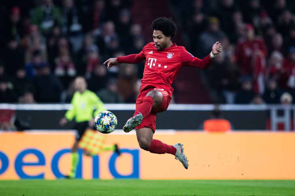 Serge Gnabry in action for Bayern Munich