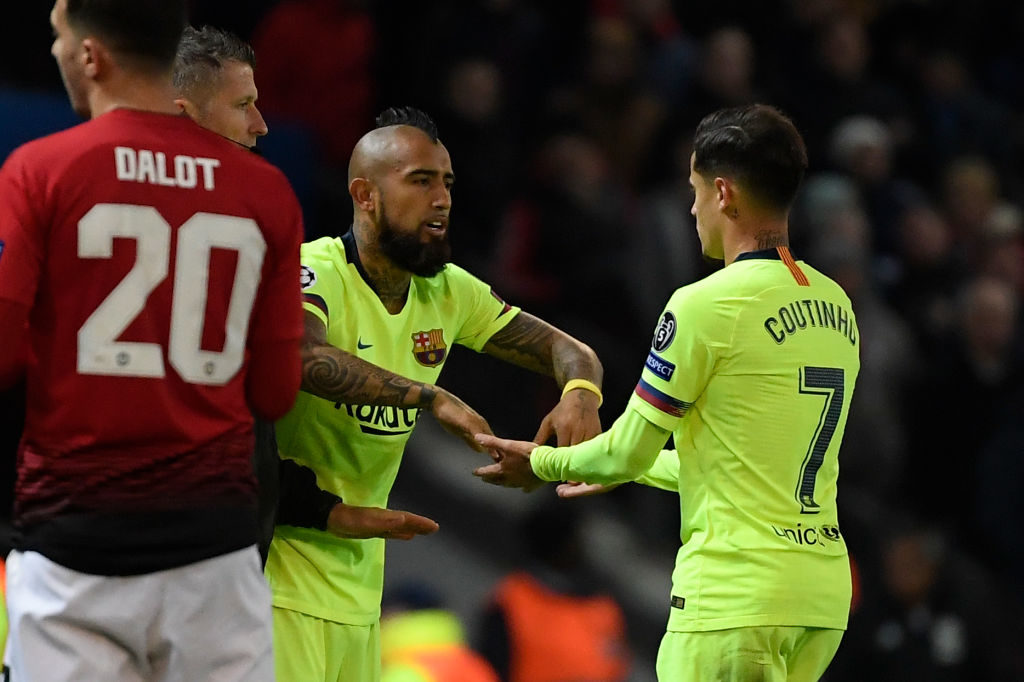 Coutinho in action for Barcelona.