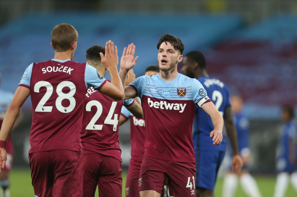 Stuart Pearce compares West Ham midfielder Declan Rice to Joe Hart