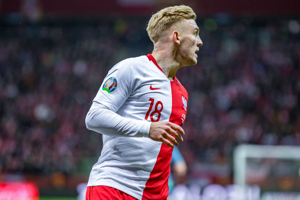 Kamil Jozwiak of Poland seen in action during the UEFA EURO...
