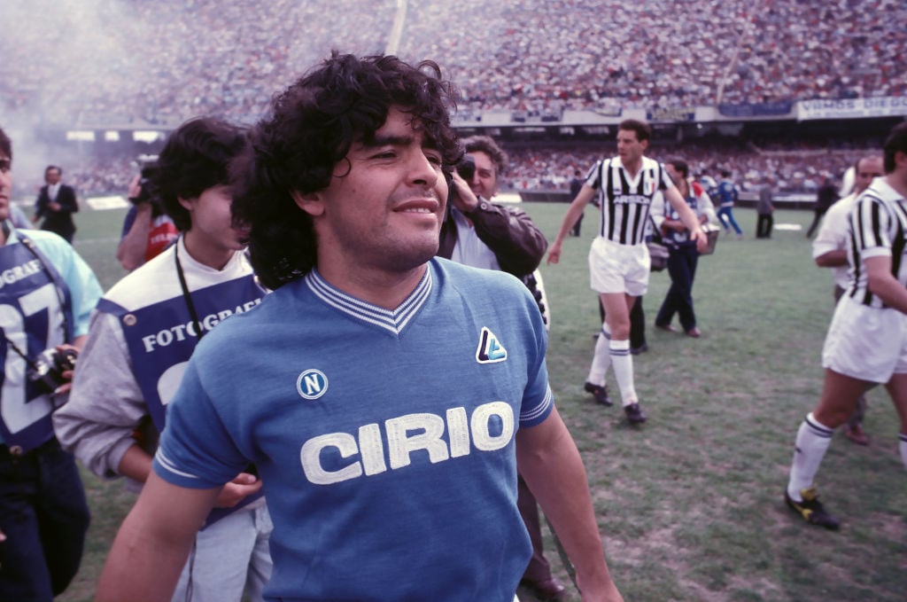 Diego Maradona of Boca Juniors during the Boca Juniors v Talleres News  Photo - Getty Images