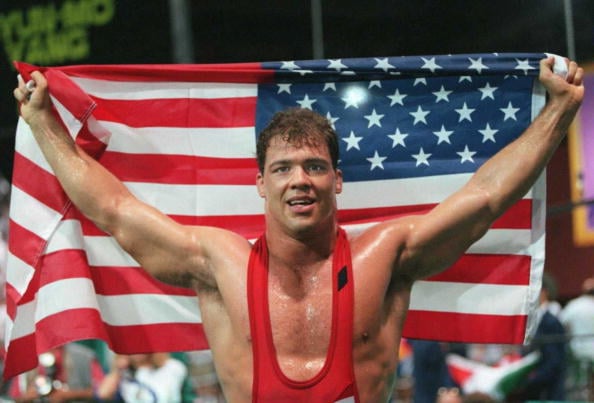 Former WWE star Kurt Angle reacts as Arsenal use his music in bore draw