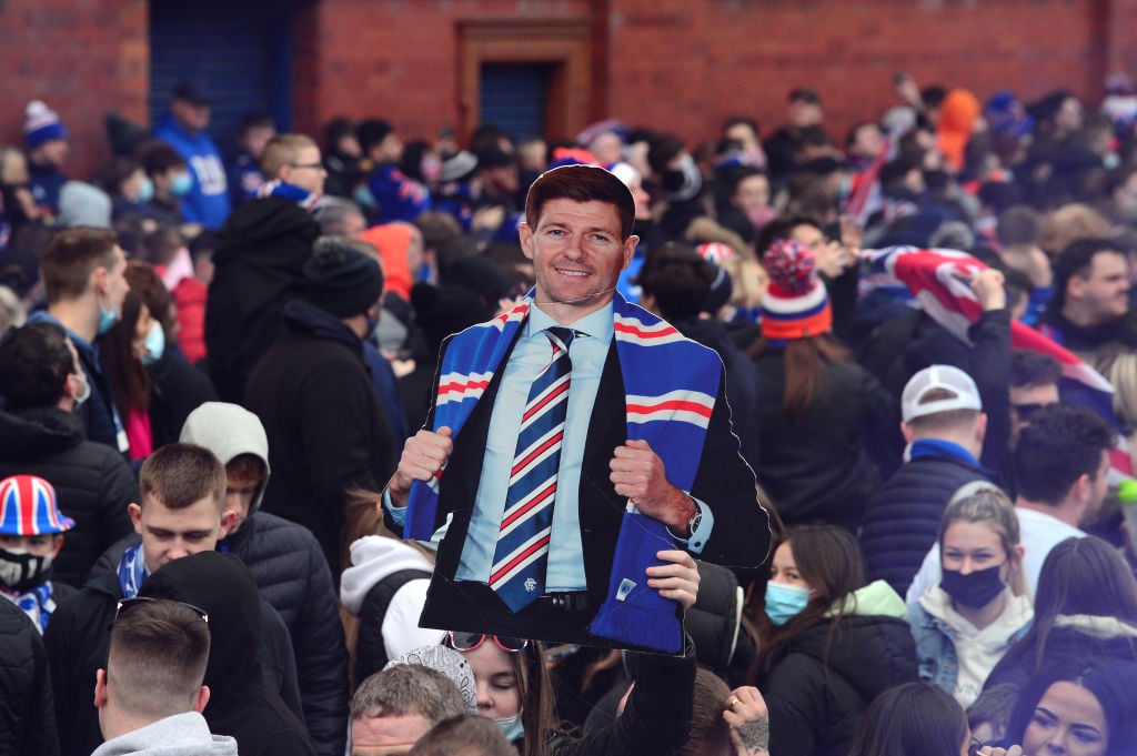 Rangers Fans Outside Ibrox