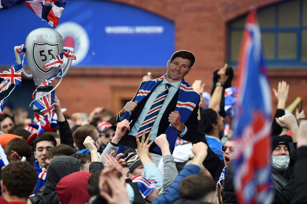 Rangers Fans Outside Ibrox