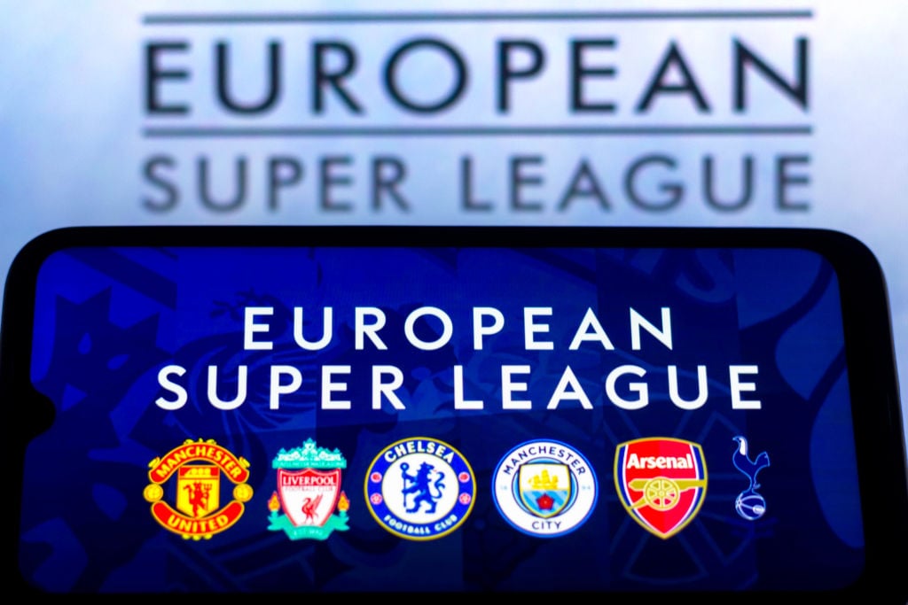 In this photo illustration, the UK football teams that are