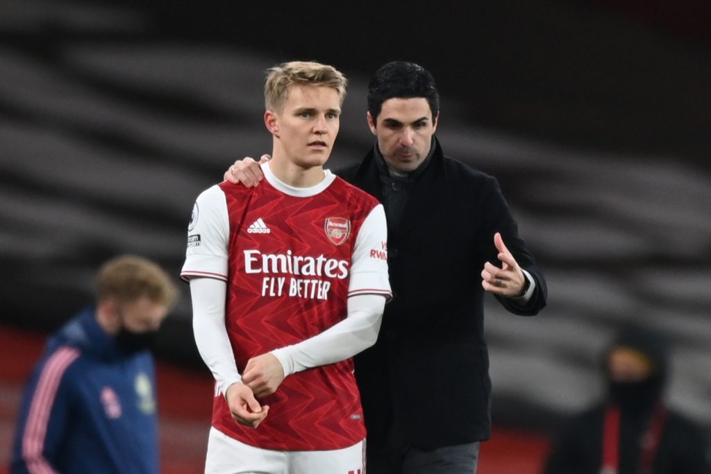 arsenal-mikel-arteta-martin-odegaard-manchester-united-emirates-stadium-premier-league