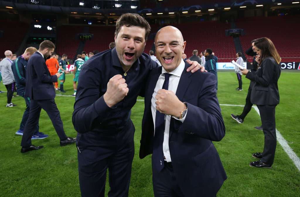 tottenham-hotspur-manager-mauricio-pochettino-chairman-daniel-levy-champions-league-semi-final-ajax