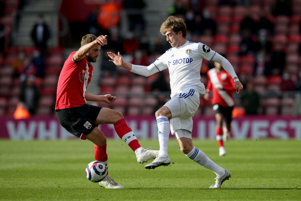 leeds-united-patrick-bamford-dribbles-past-southampton-jack-stephens-st-marys-stadium-premier-league