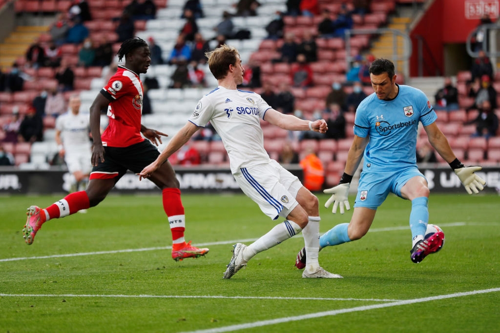 Bamford scoring for Leeds in their win at Southampton
