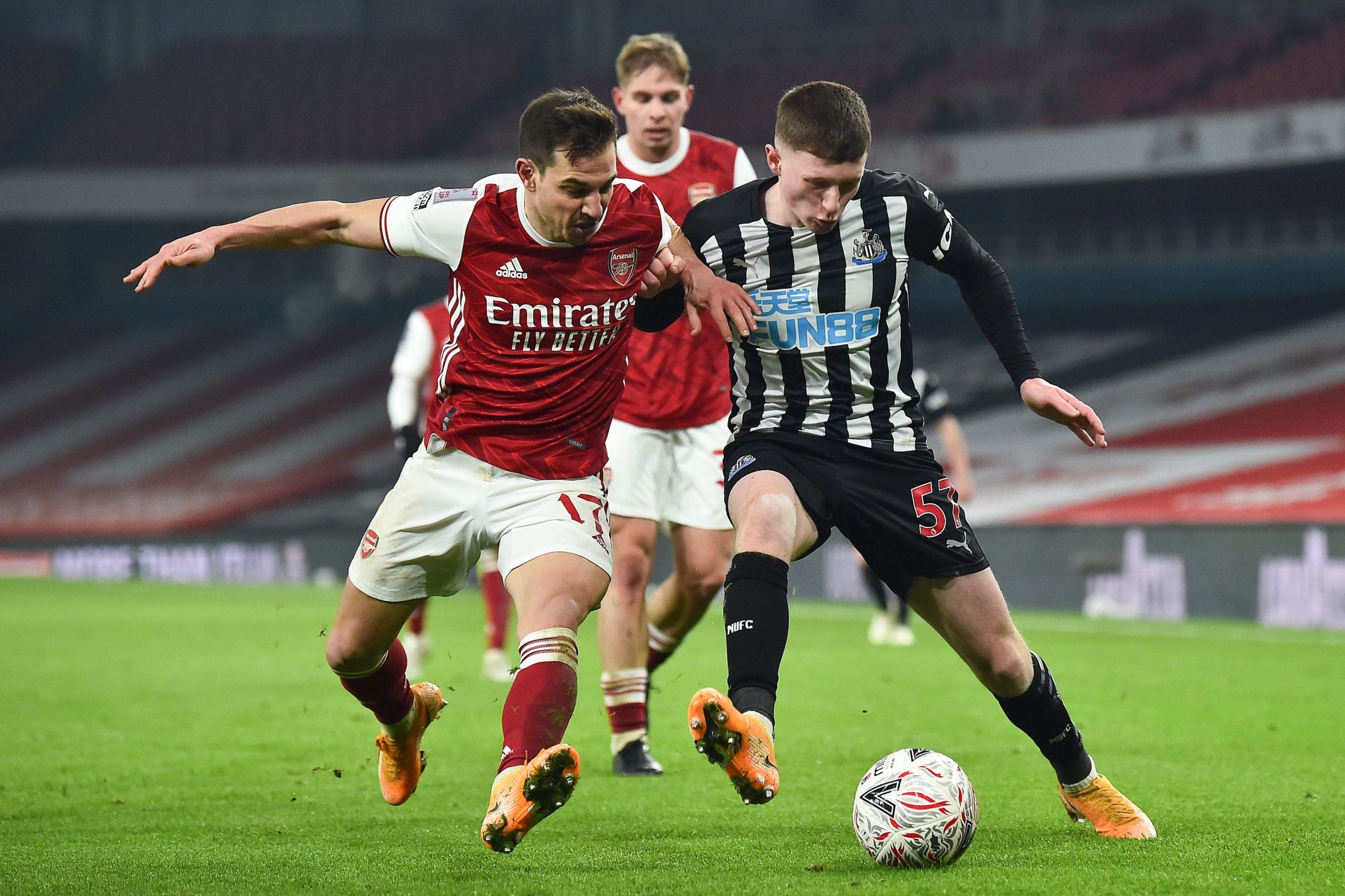 newcastle-united-elliot-anderson-arsenal-cederic-soares-emirates-stadium-fa-cup