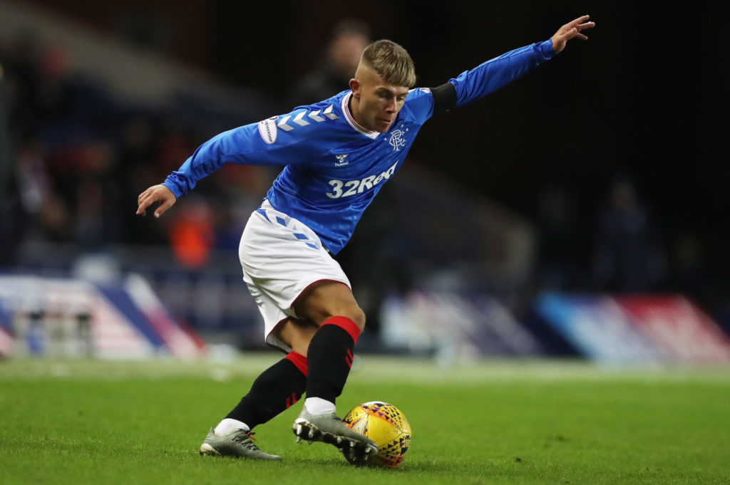 rangers-transfer-gossip-steven-gerrard-target-kai-kennedy-premiership-loan-dribbles-ball-stranraer-scottish-cup-ibrox