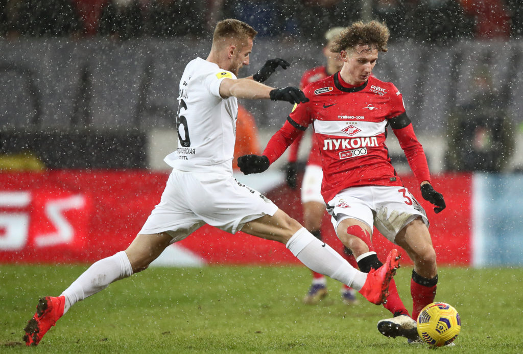 west-ham-united-transfer-target-spartak-moscow-midfielder-alex-kral-battles-possession-ural-yekaterinburg-rafal-augustyniak-russian-premier-liga