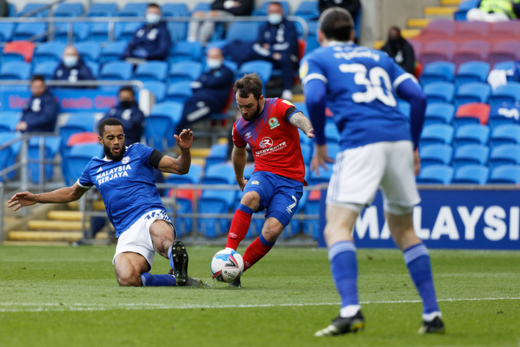 west-ham-united-transfer-gossip-david-moyes-target-adam-armstrong-blackburn-rovers-striker-shoots-at-goal-cardiff-city-championship
